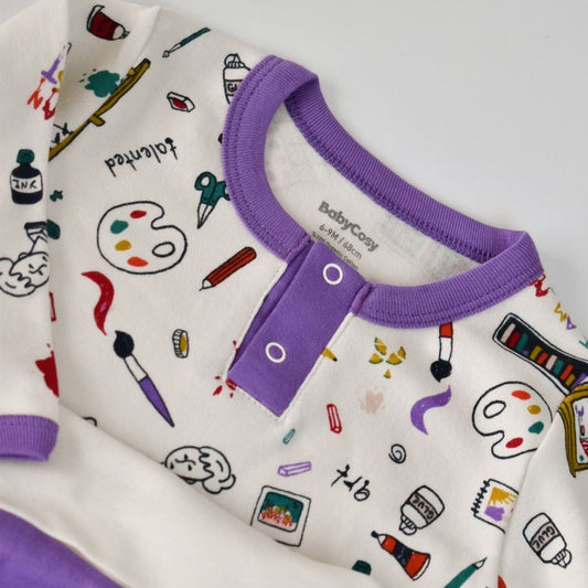 STATIONERY Trousers and T-shirt set in 100% organic cotton