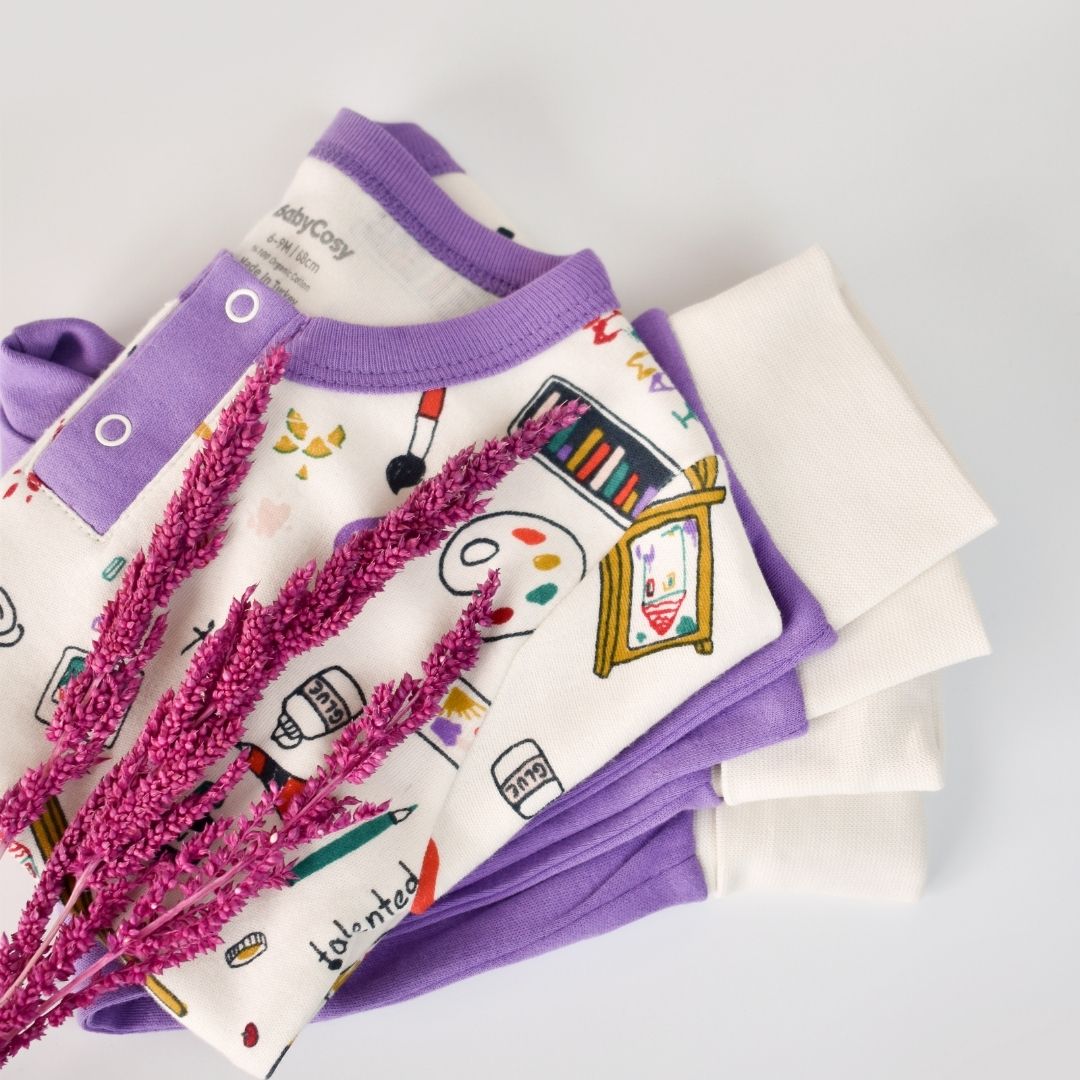 STATIONERY Trousers and T-shirt set in 100% organic cotton