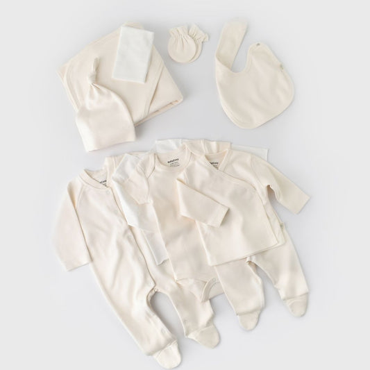 INTERLOK Birth Set - 10 pieces - GOTS Certified - 100% Organic Cotton