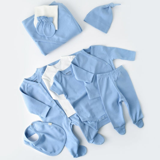 INTERLOK Birth Set - 10 pieces - GOTS Certified - 100% Organic Cotton