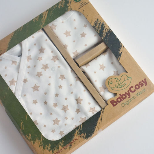 STAR Birth Set - 5 pieces - GOTS Certified - 100% Organic Cotton