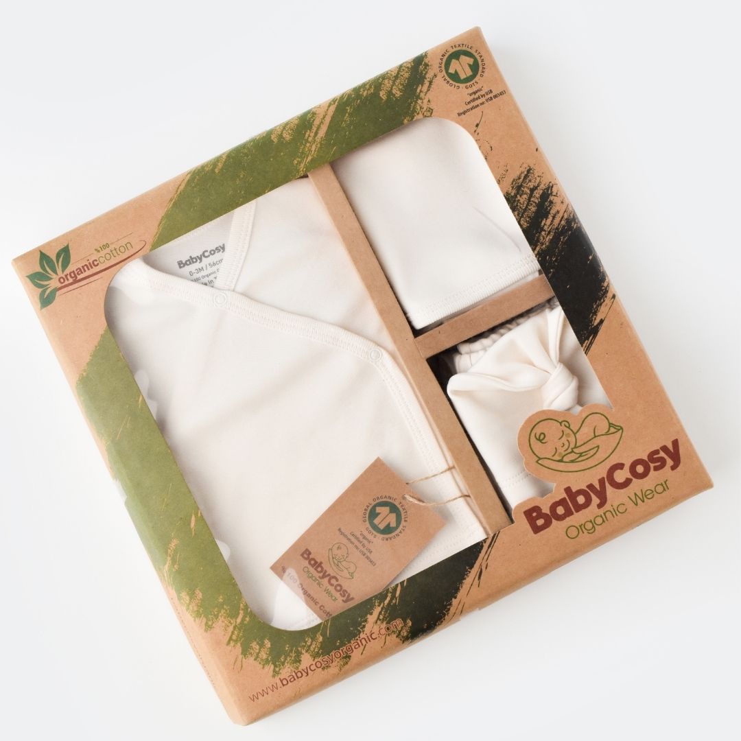 INTERLOK Birth Set - 5 pieces - GOTS Certified - 100% Organic Cotton