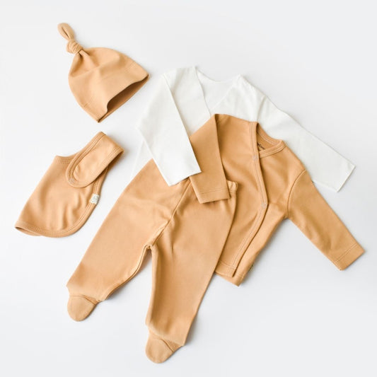 INTERLOK Birth Set - 5 pieces - GOTS Certified - 100% Organic Cotton