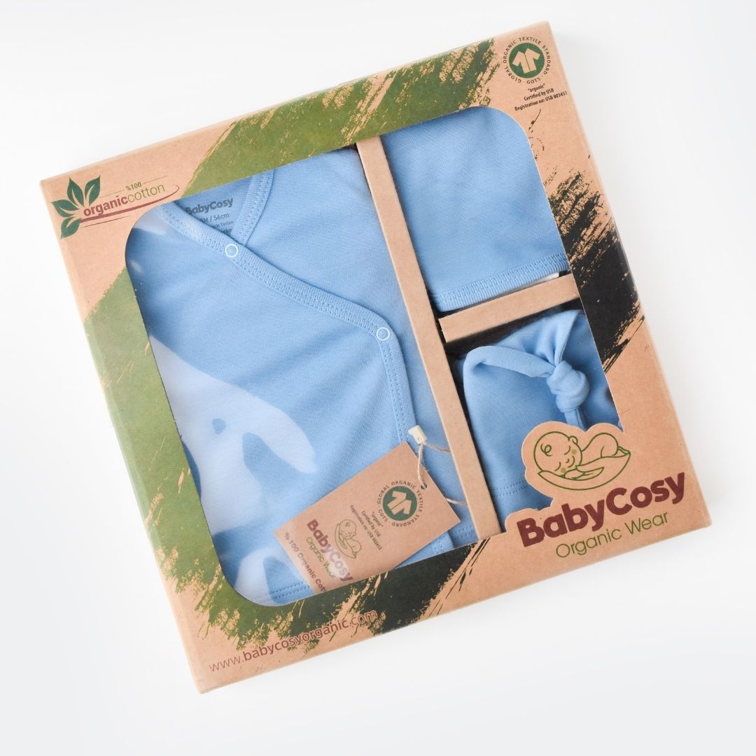 INTERLOK Birth Set - 5 pieces - GOTS Certified - 100% Organic Cotton