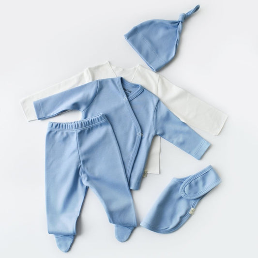 INTERLOK Birth Set - 5 pieces - GOTS Certified - 100% Organic Cotton