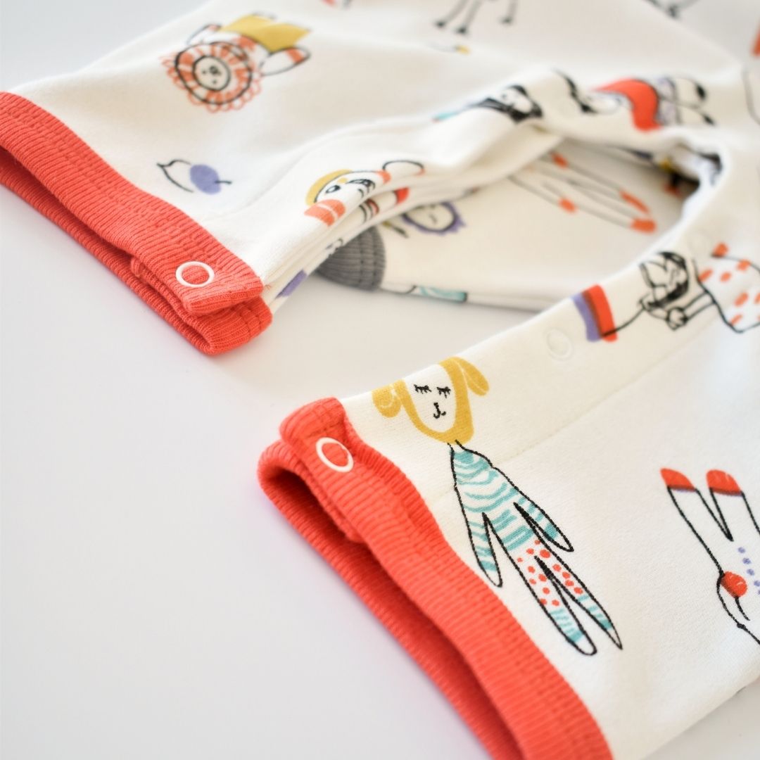 WORLD BABIES 100% Organic Cotton Long-sleeved Romper