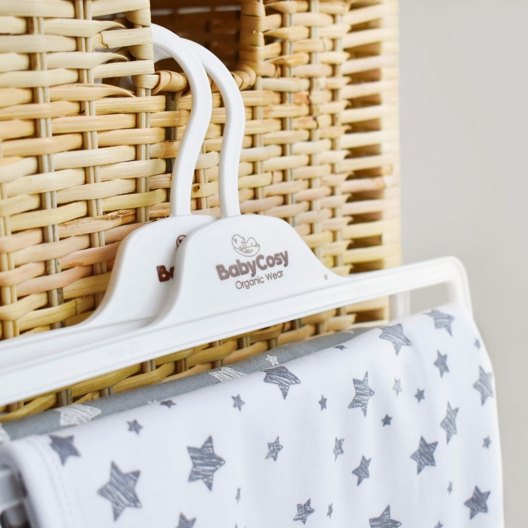 STAR SET of 2 baby blankets in 100% organic cotton