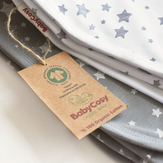STAR SET of 2 baby blankets in 100% organic cotton