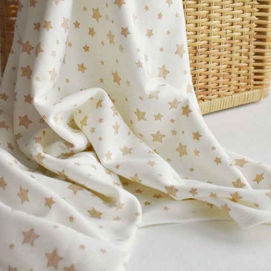 STAR SET of 2 baby blankets in 100% organic cotton