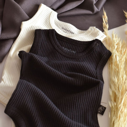 MODAL Pack of 2 sleeveless bodysuit