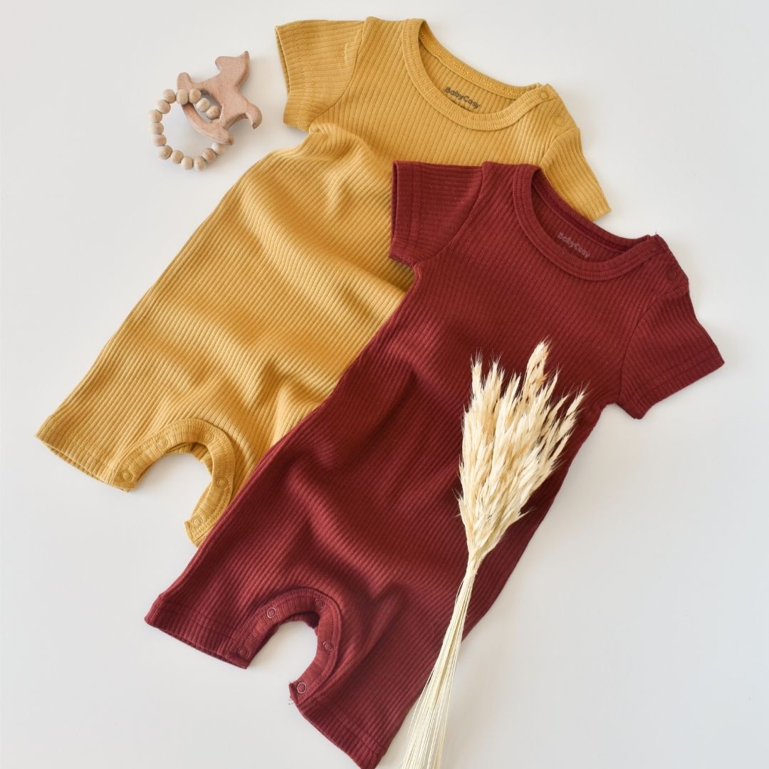 MODAL Pack of 2 Short-sleeved rompers