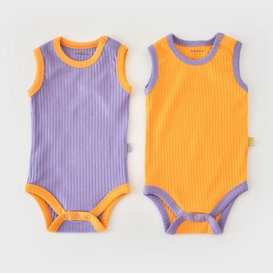 RETRO 2-pack sleeveless bodysuit