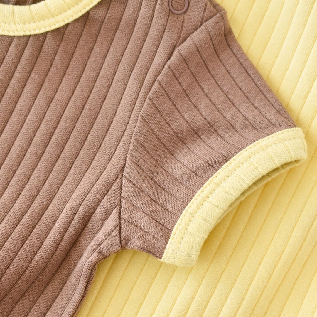 RETRO Confezione da 2 Body a maniche corte %95 Cotone Organico - 5% Elastan