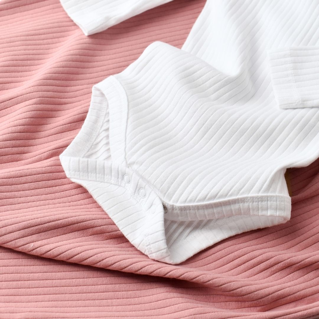 RIBANA Long-sleeved bodysuit% 95 Organic Cotton - 5% Elastane