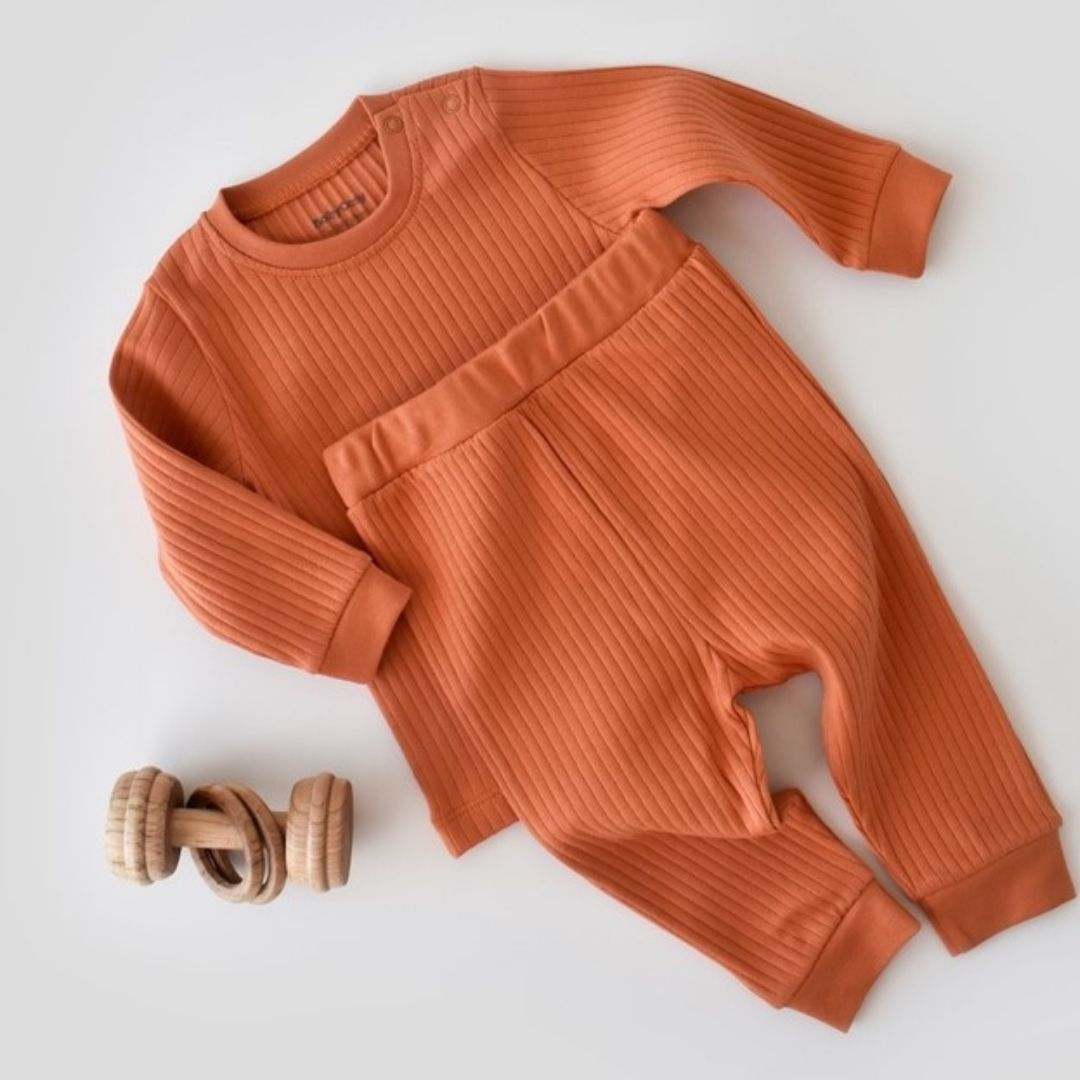 RIBANA Trousers and T-shirt set in 95% Organic Cotton 5% Elastane