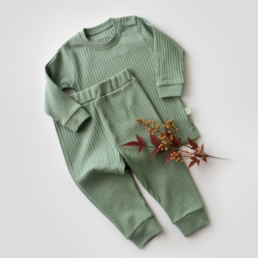 RIBANA Trousers and T-shirt set in 95% Organic Cotton 5% Elastane
