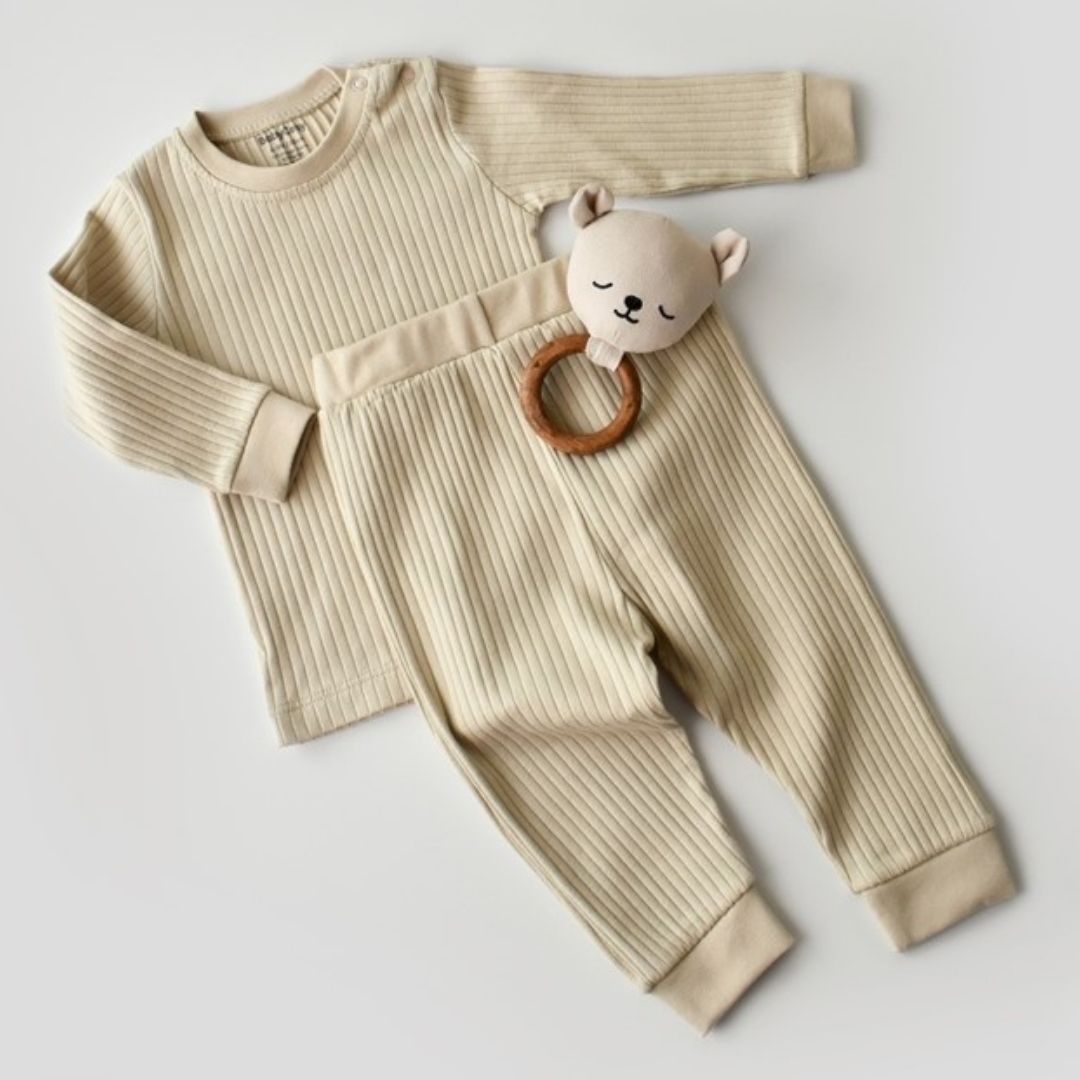 RIBANA Trousers and T-shirt set in 95% Organic Cotton 5% Elastane