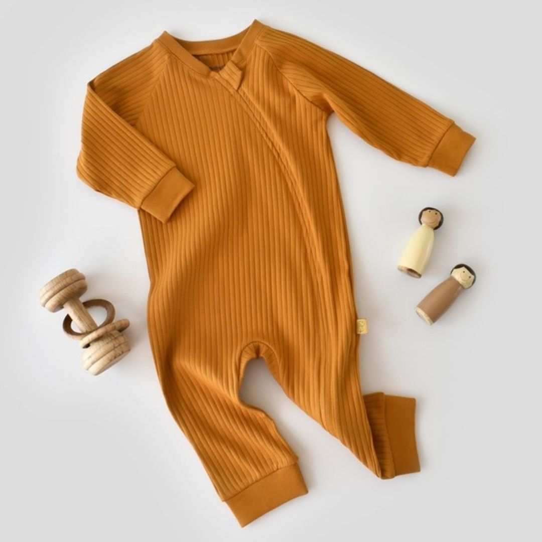 RIBANA Romper with zip in% 95 Organic Cotton - 5% Elastane