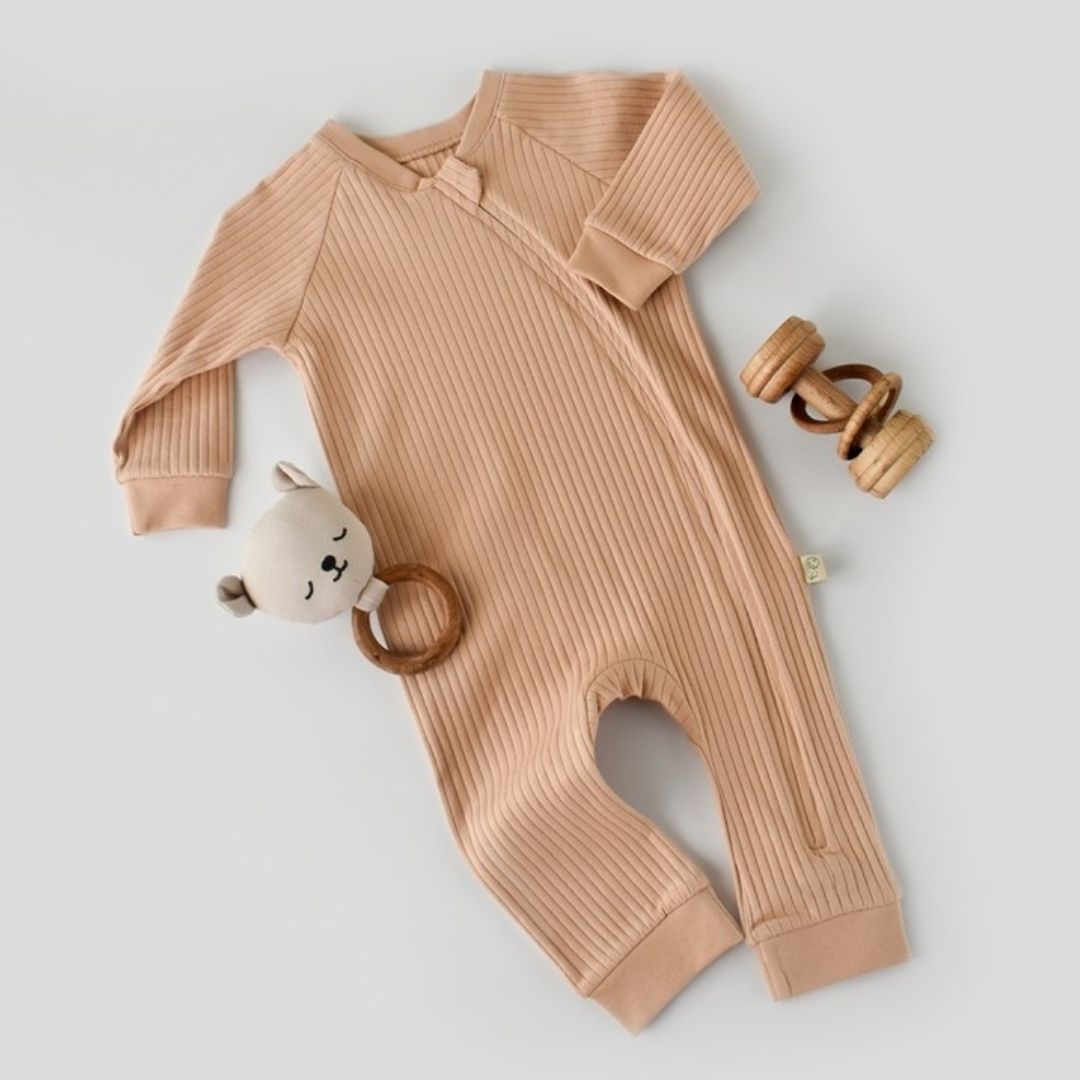 RIBANA Romper with zip in% 95 Organic Cotton - 5% Elastane