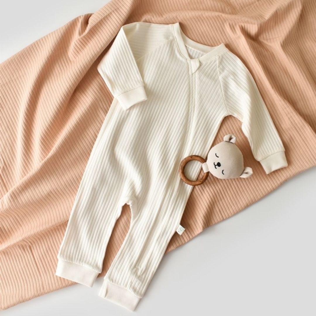 RIBANA Romper with zip in% 95 Organic Cotton - 5% Elastane