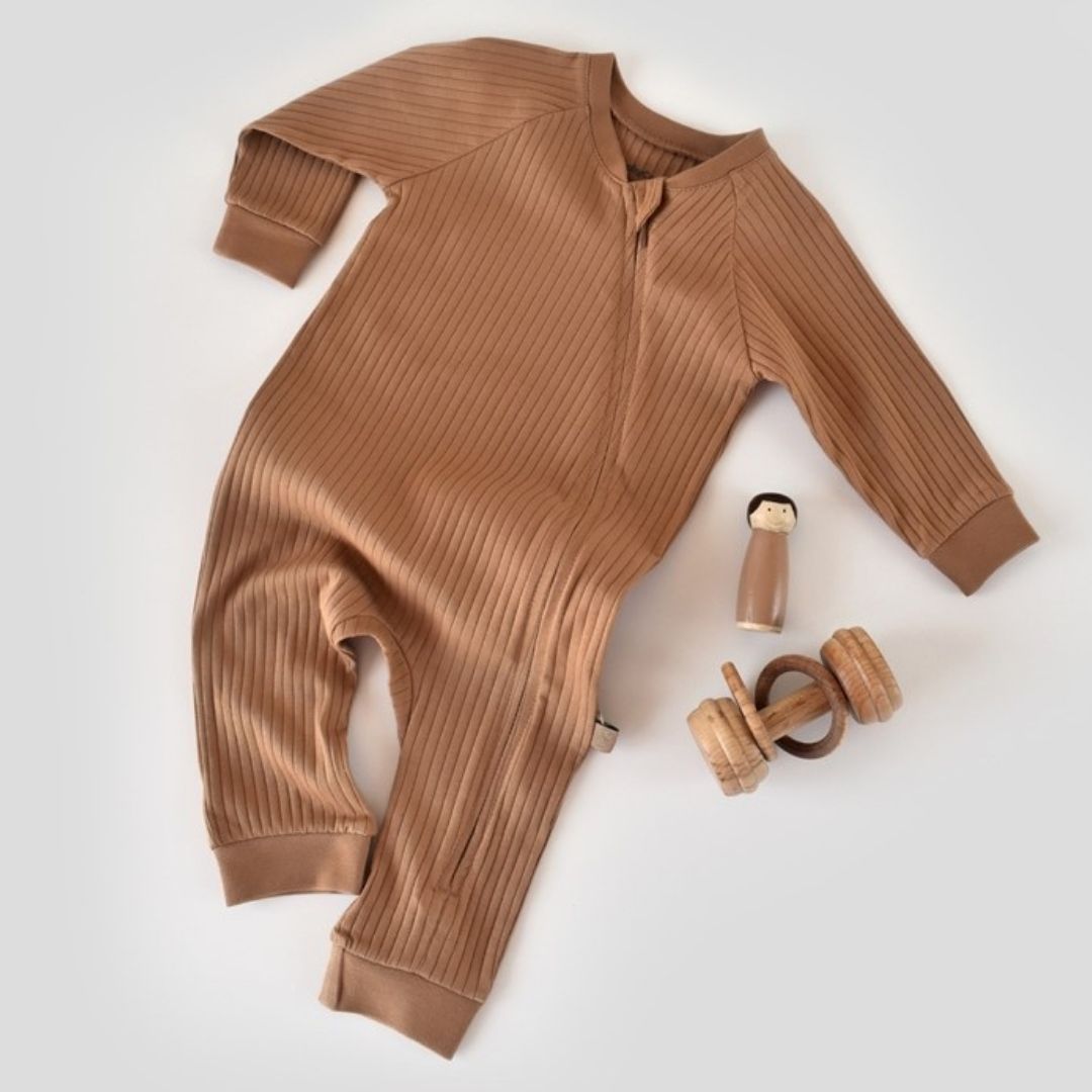 RIBANA Romper with zip in% 95 Organic Cotton - 5% Elastane