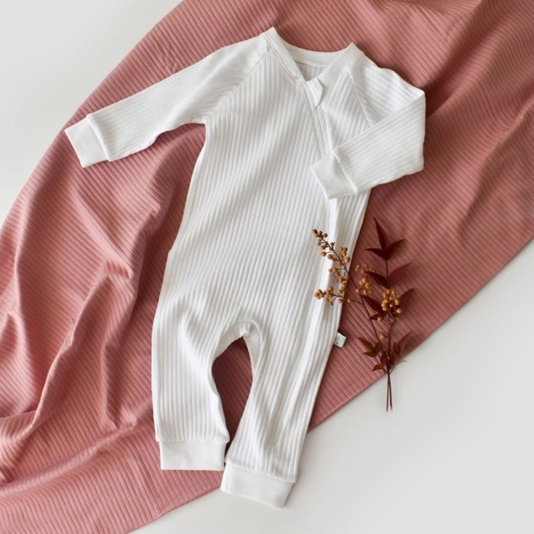 RIBANA Romper with zip in% 95 Organic Cotton - 5% Elastane