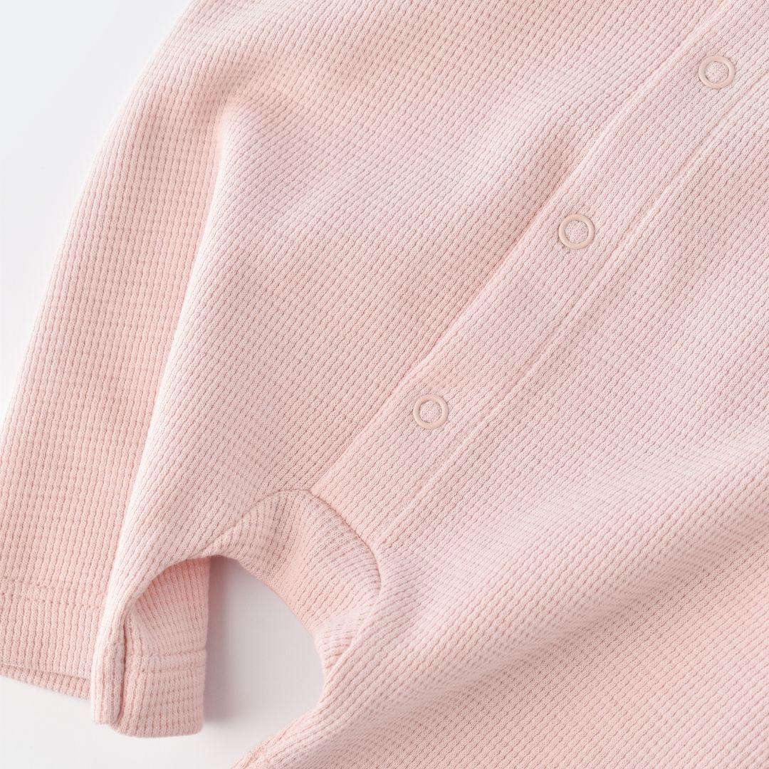 WAFFLE Short sleeveless onesie in 100% Organic Cotton