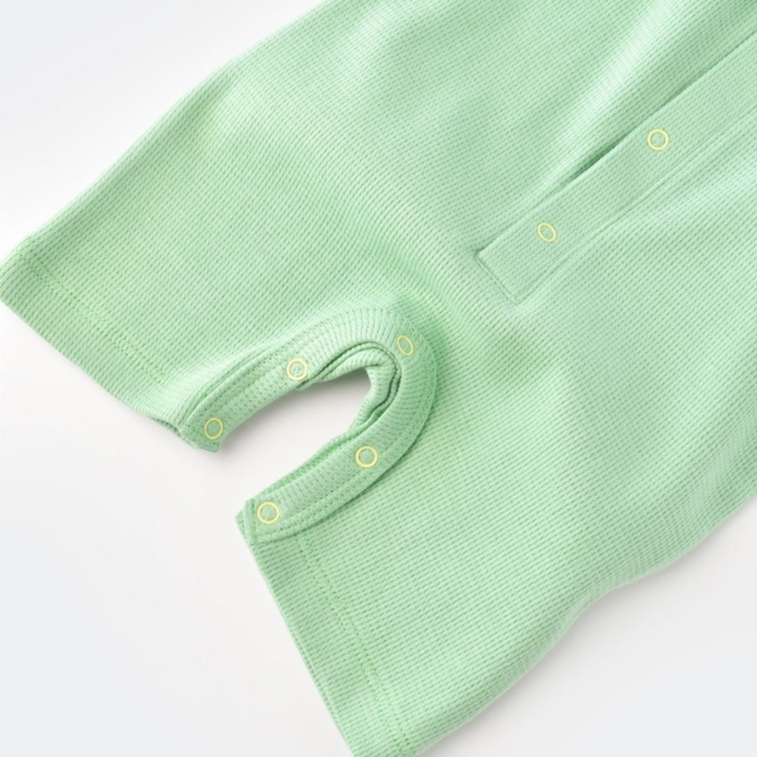 WAFFLE Short-sleeved romper in 100% Organic Cotton