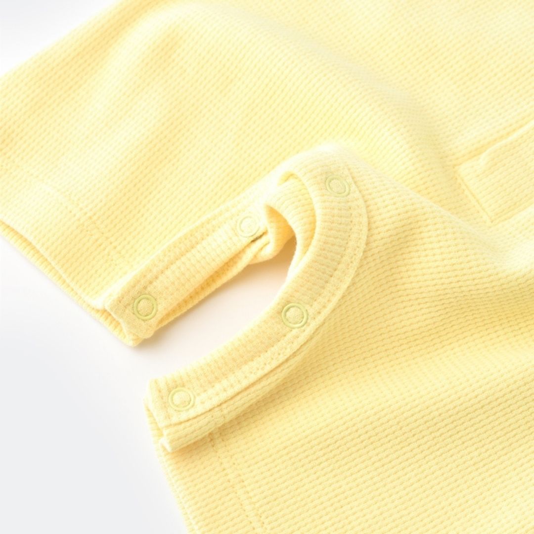 WAFFLE Short-sleeved romper in 100% Organic Cotton