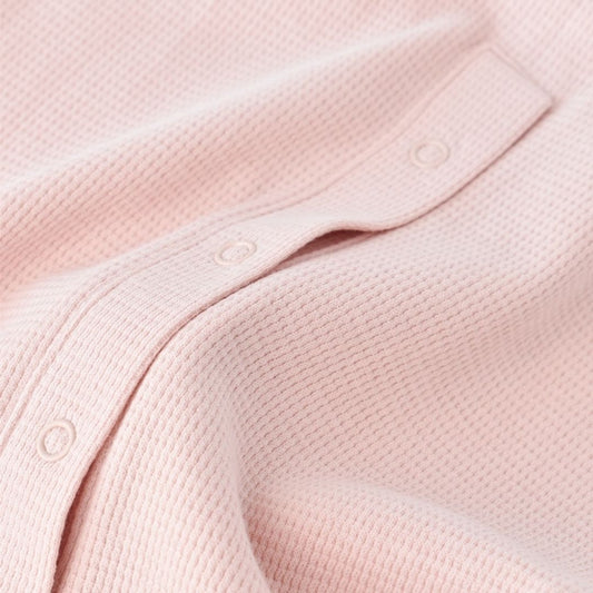 WAFFLE Short-sleeved romper in 100% Organic Cotton