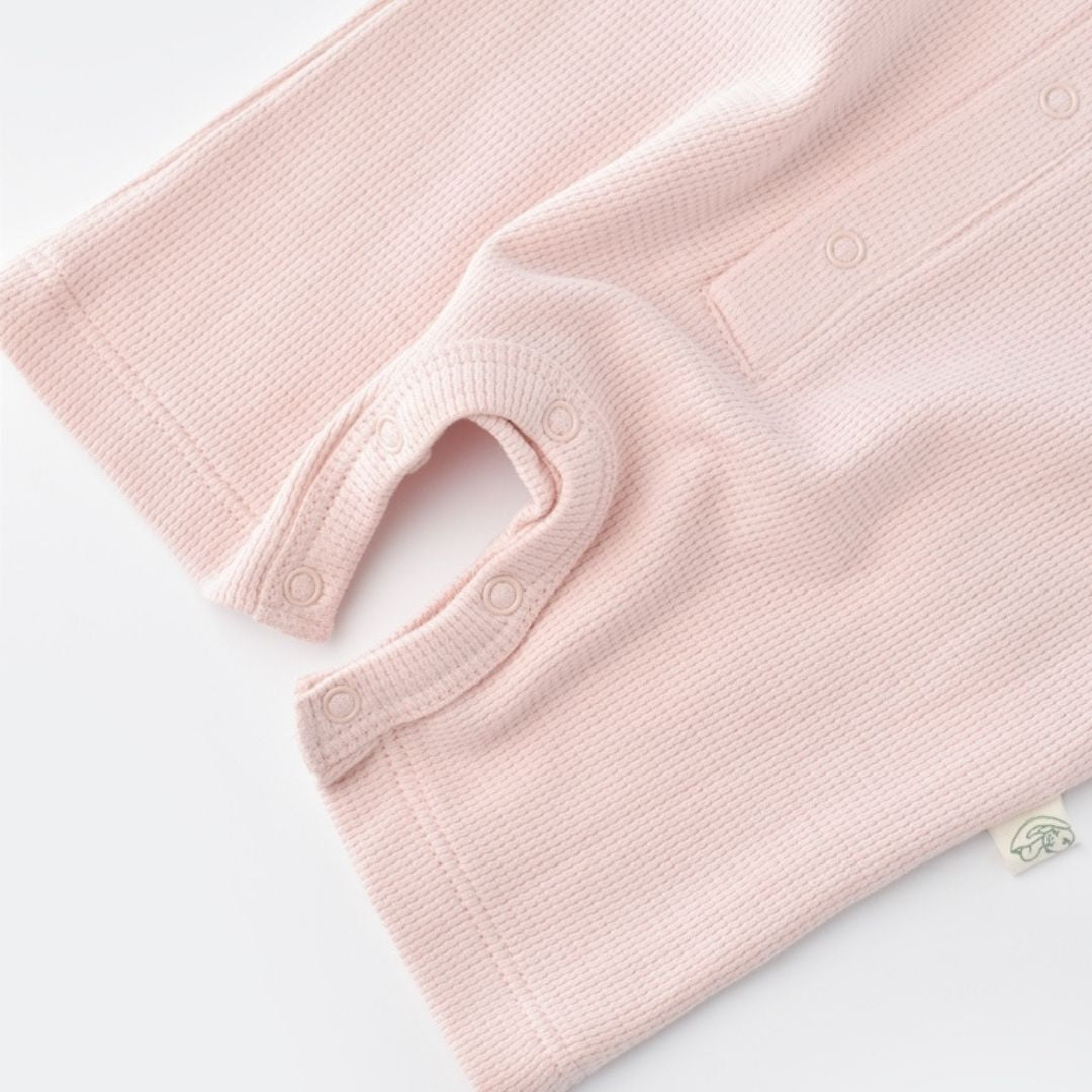 WAFFLE Short-sleeved romper in 100% Organic Cotton