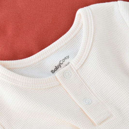 WAFFLE SET Shorts and short-sleeved T-shirt in 100% Organic Cotton