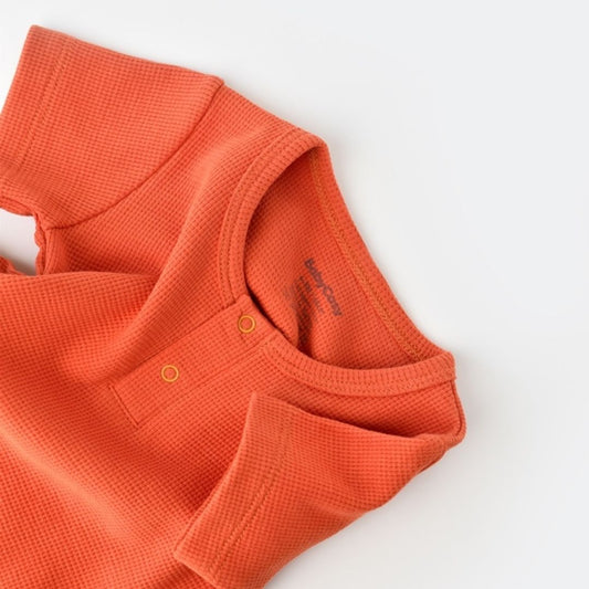 WAFFLE SET Shorts and short-sleeved T-shirt in 100% Organic Cotton