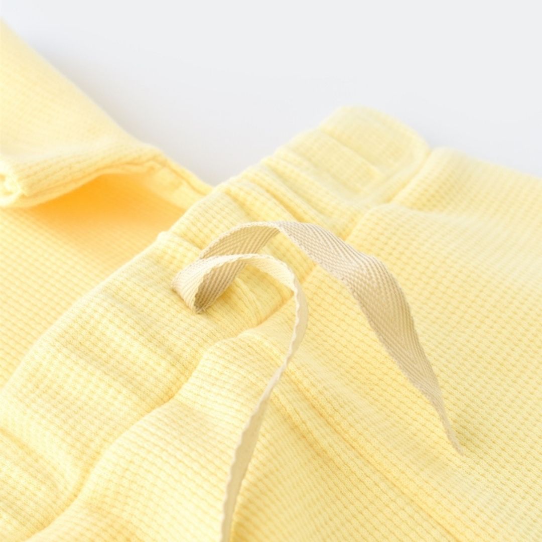 WAFFLE SET Shorts and short-sleeved T-shirt in 100% Organic Cotton