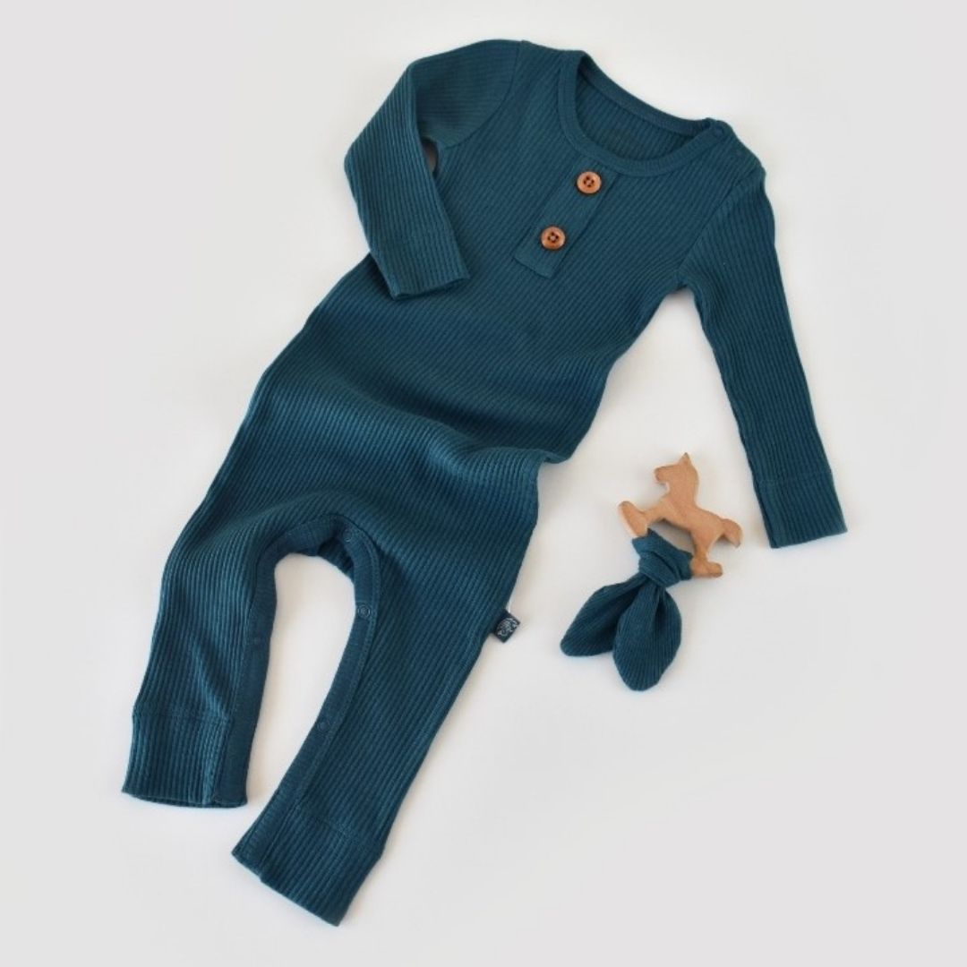 MODAL Long-sleeved romper 50% modal - 50% organic cotton