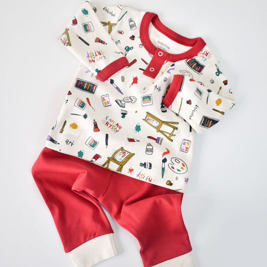 PAPETERIE Ensemble pantalon et tee-shirt en 100% coton bio