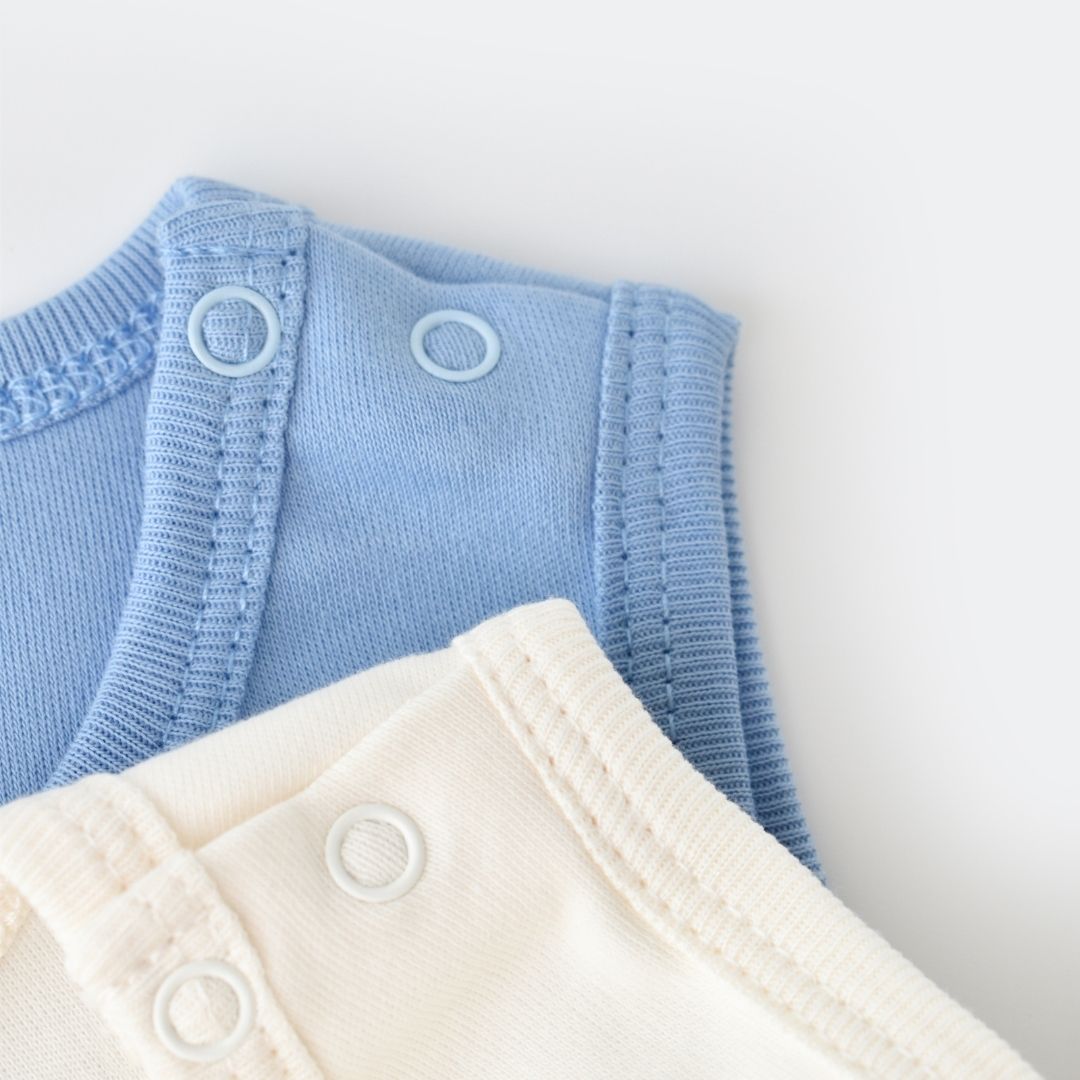 INTERLOK Confezione da 2 Body senza maniche in 100% cotone organico