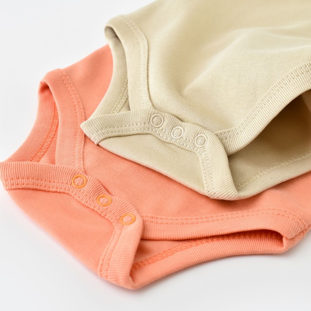 INTERLOK 2-pack sleeveless bodysuit in 100% organic cotton