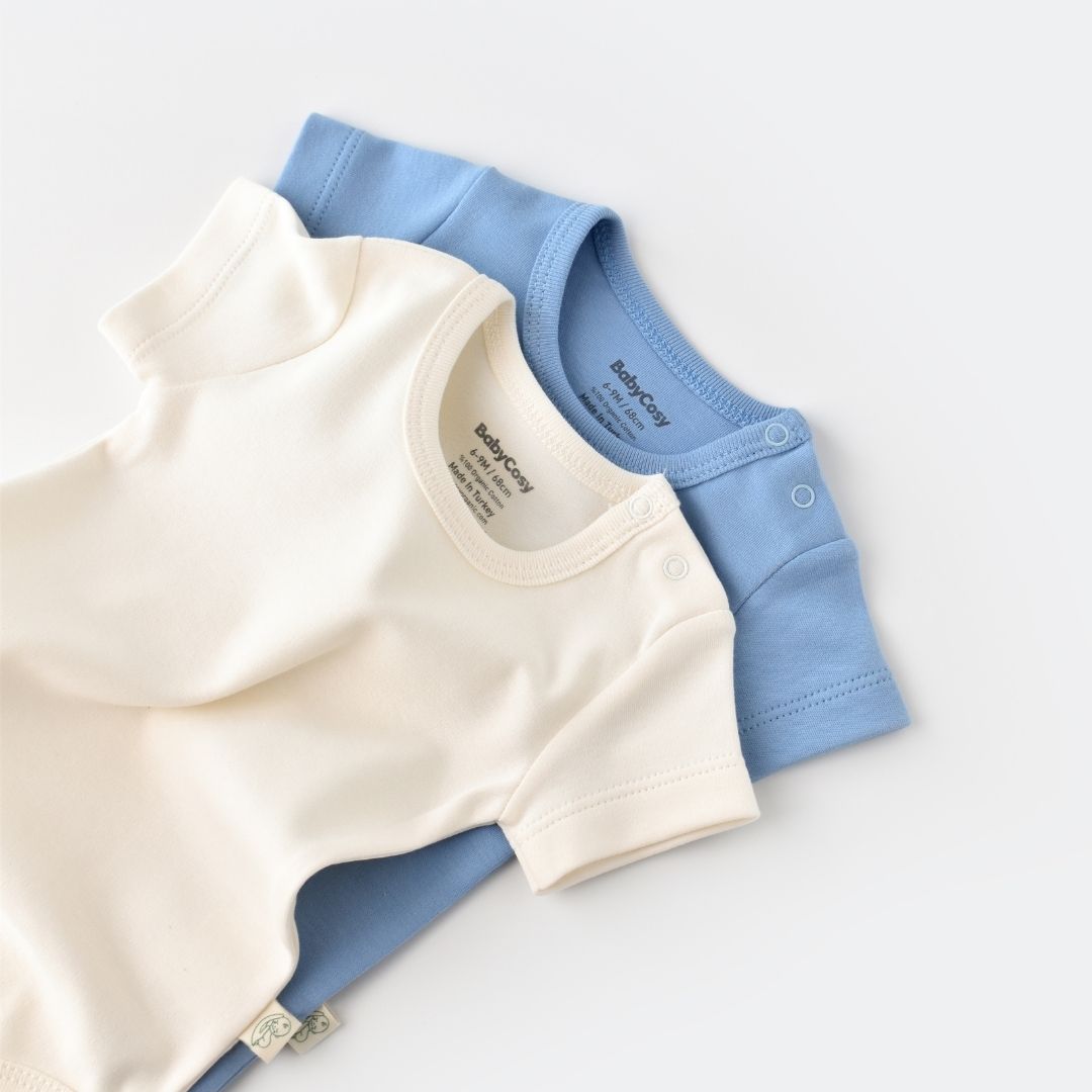 INTERLOK 2er-Pack Bodys mit kurzen Ärmeln aus 100 % Bio-Baumwolle