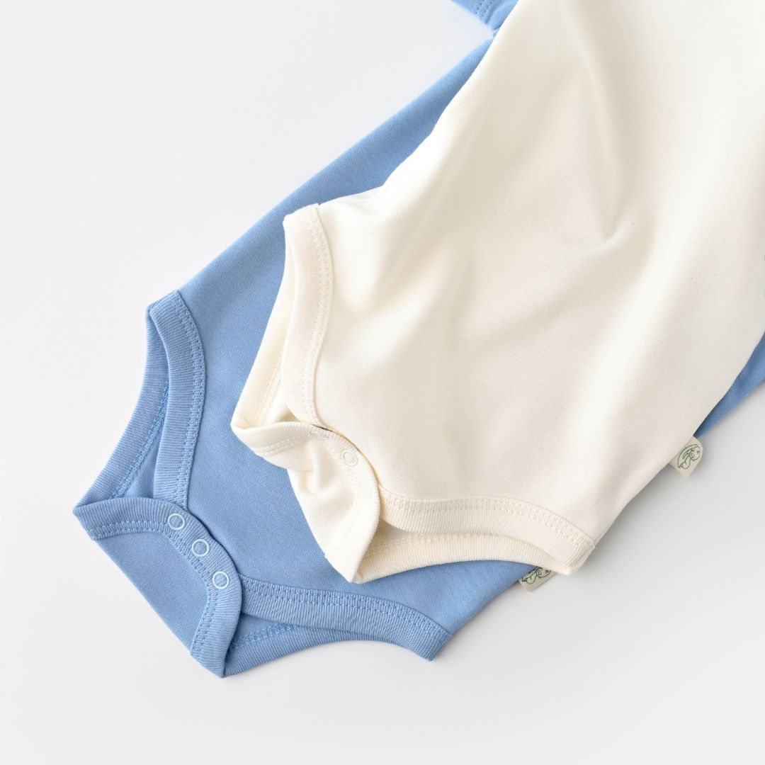 INTERLOK 2er-Pack Bodys mit kurzen Ärmeln aus 100 % Bio-Baumwolle