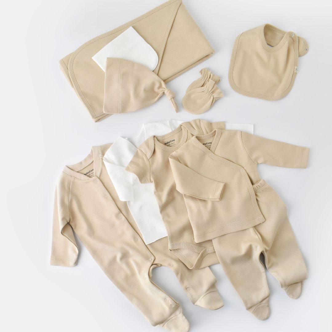 INTERLOK Birth Set - 10 pieces - GOTS Certified - 100% Organic Cotton