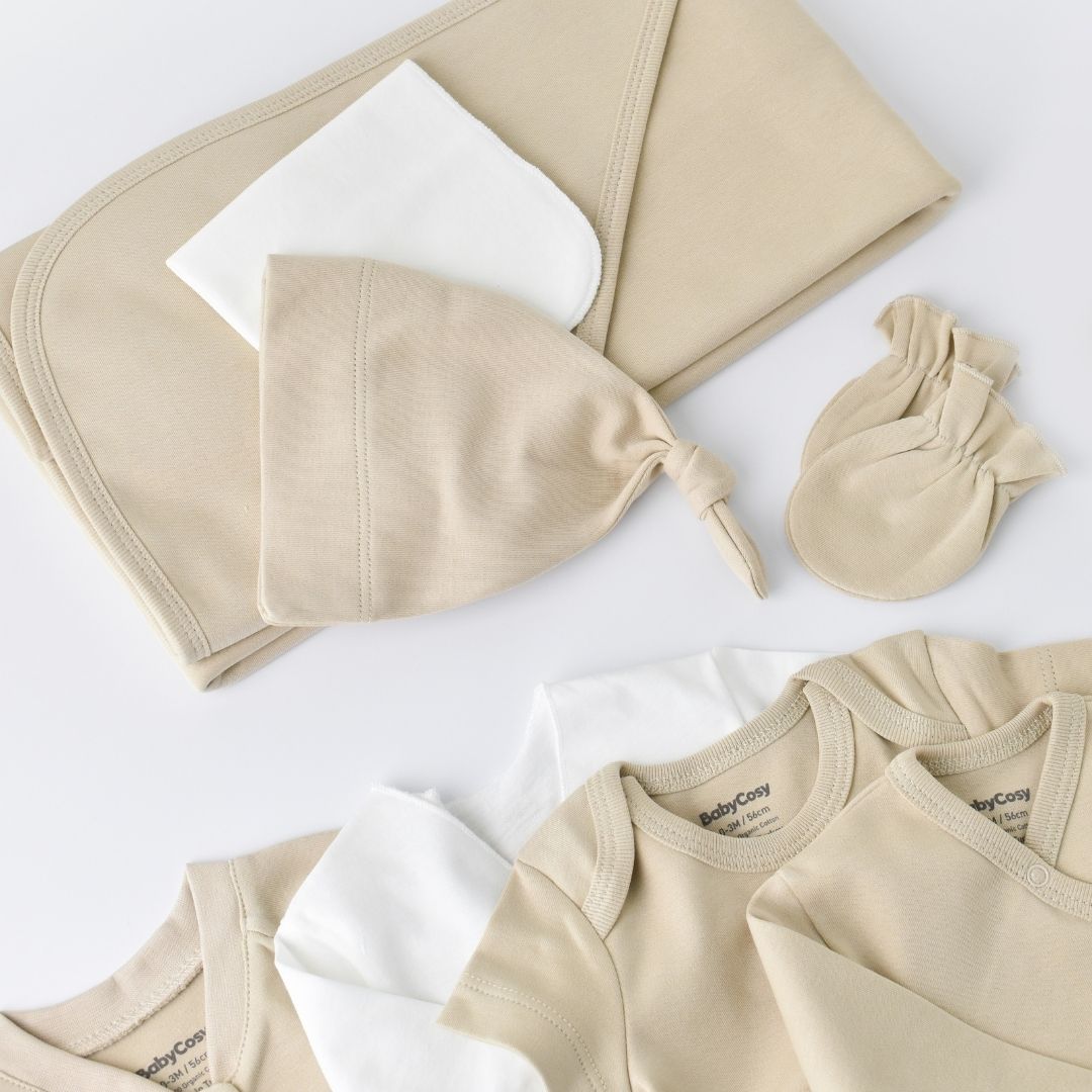 INTERLOK Birth Set - 10 pieces - GOTS Certified - 100% Organic Cotton