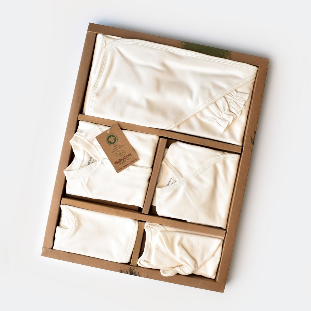 INTERLOK Birth Set - 10 pieces - GOTS Certified - 100% Organic Cotton