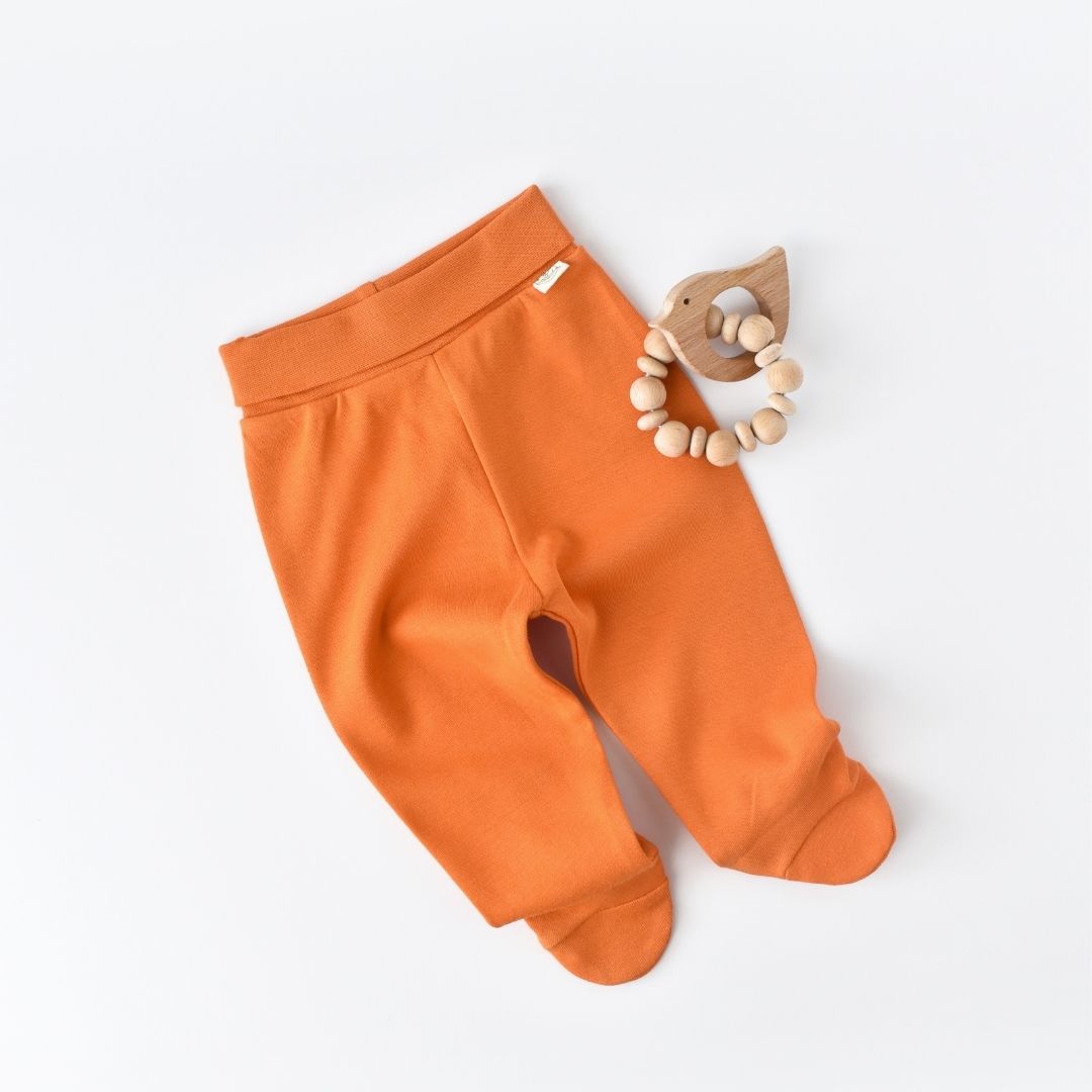 BASIC Pantalon à pieds en 100% coton biologique