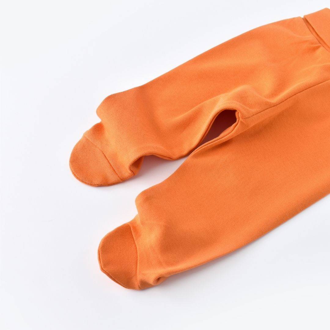 BASIC Pantalon à pieds en 100% coton biologique