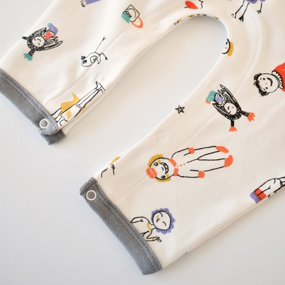 WORLD BABIES 100% Organic Cotton Long-sleeved Romper