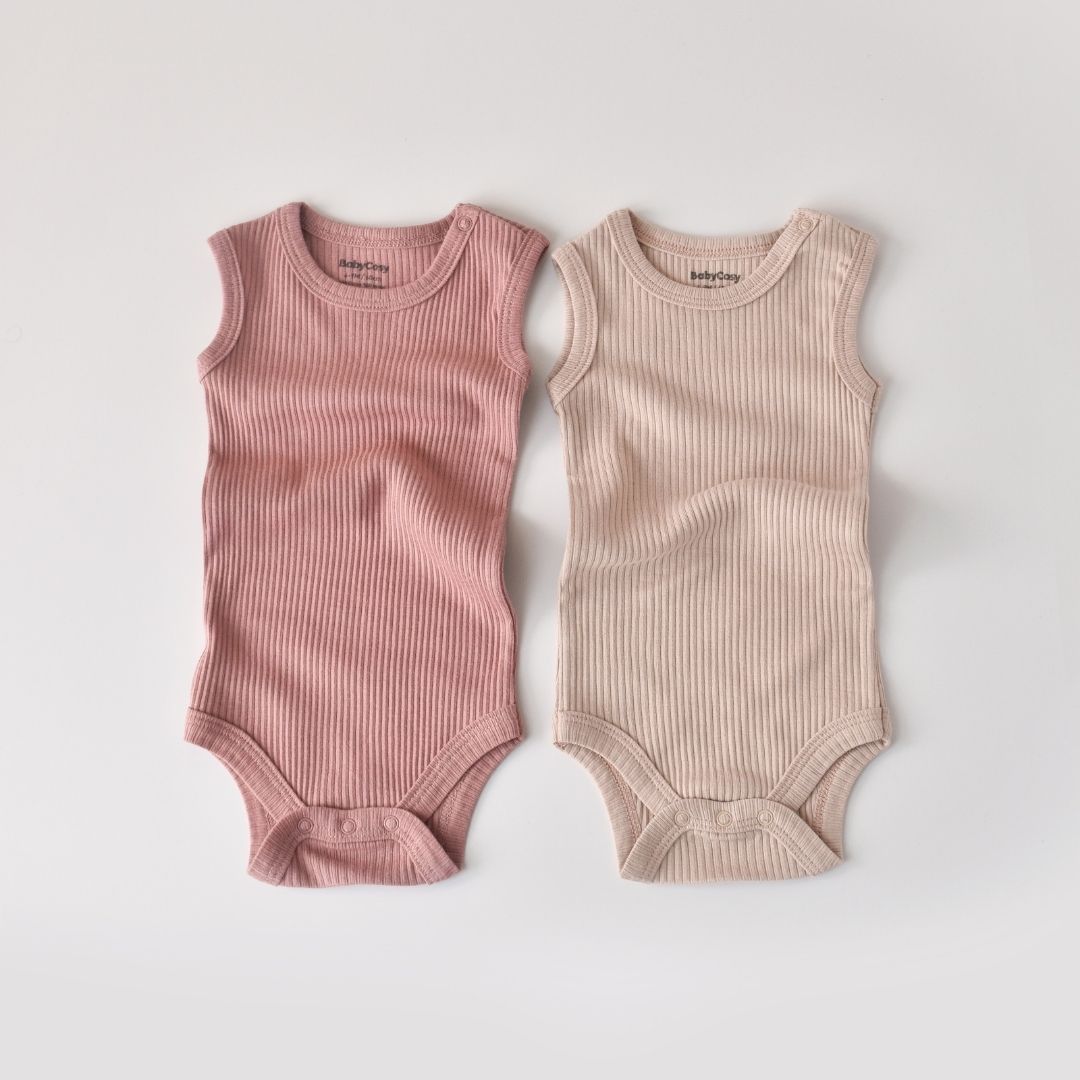 MODAL Pack of 2 sleeveless bodysuit