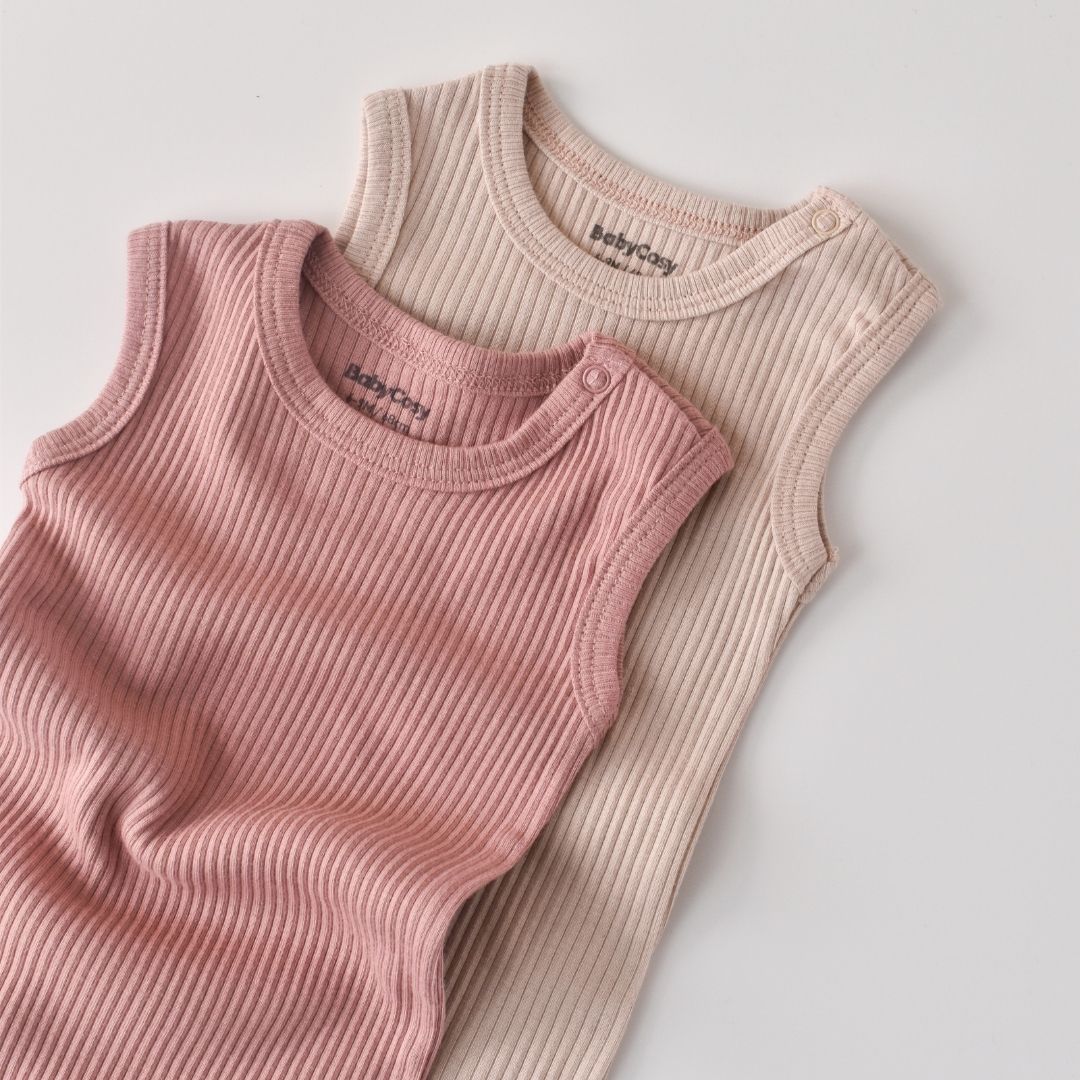 MODAL Pack of 2 sleeveless bodysuit