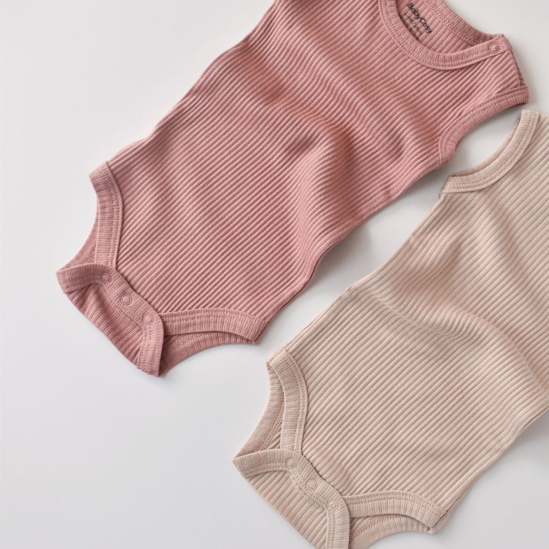 MODAL Pack of 2 sleeveless bodysuit