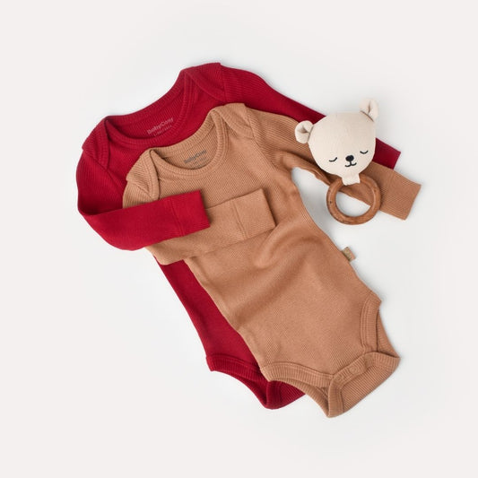 MODAL Packung mit 2 Bodys mit langen Ärmeln